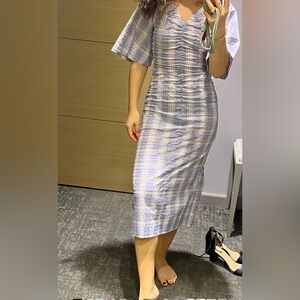 GANNI midi Purple Dress